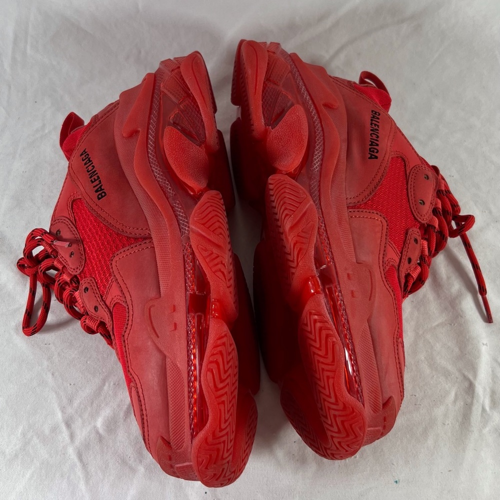 BALENCIAGA Red Triple S Sport Mens Sneakers Marked as 7US - Picture 15 of 17